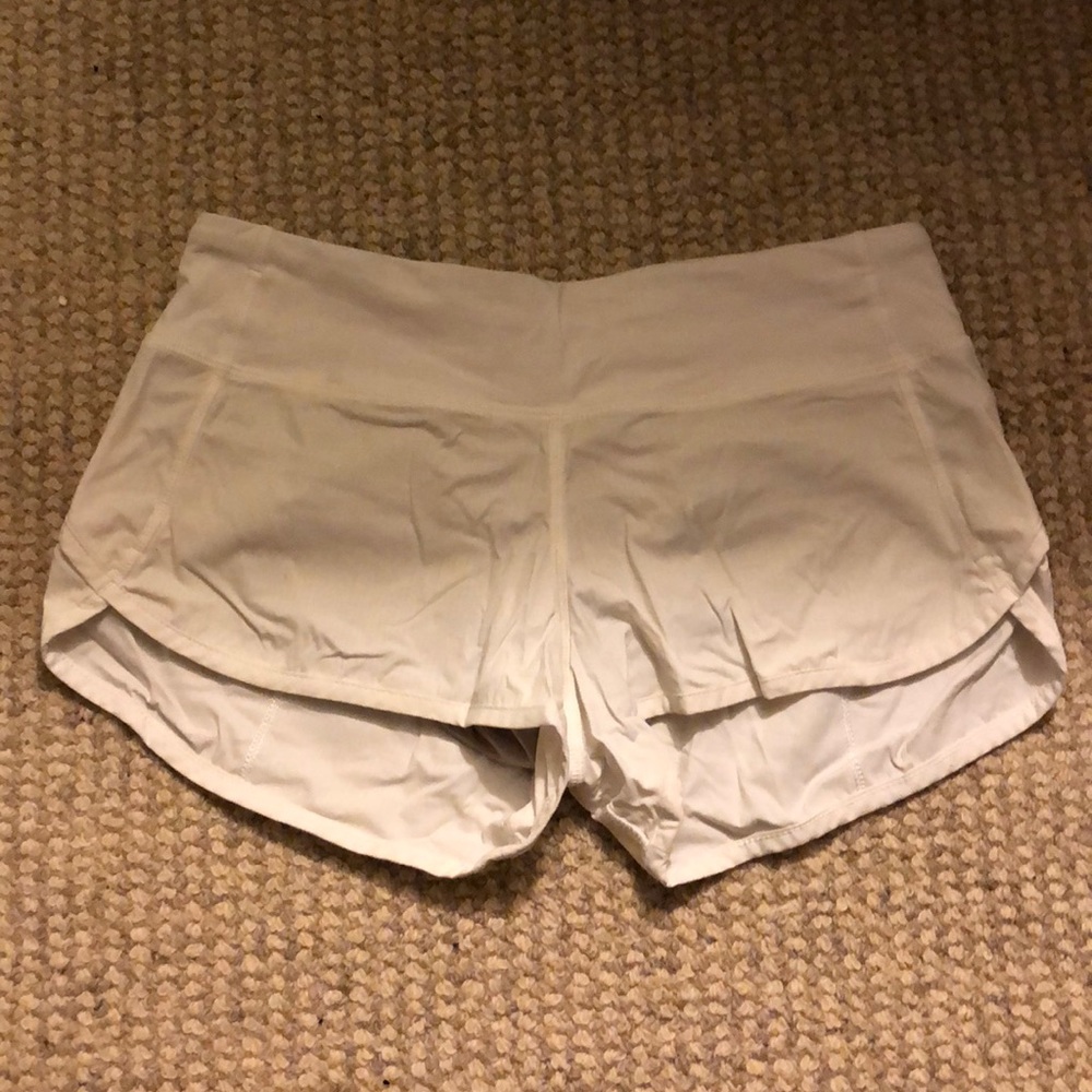 White lulu lemon shorts